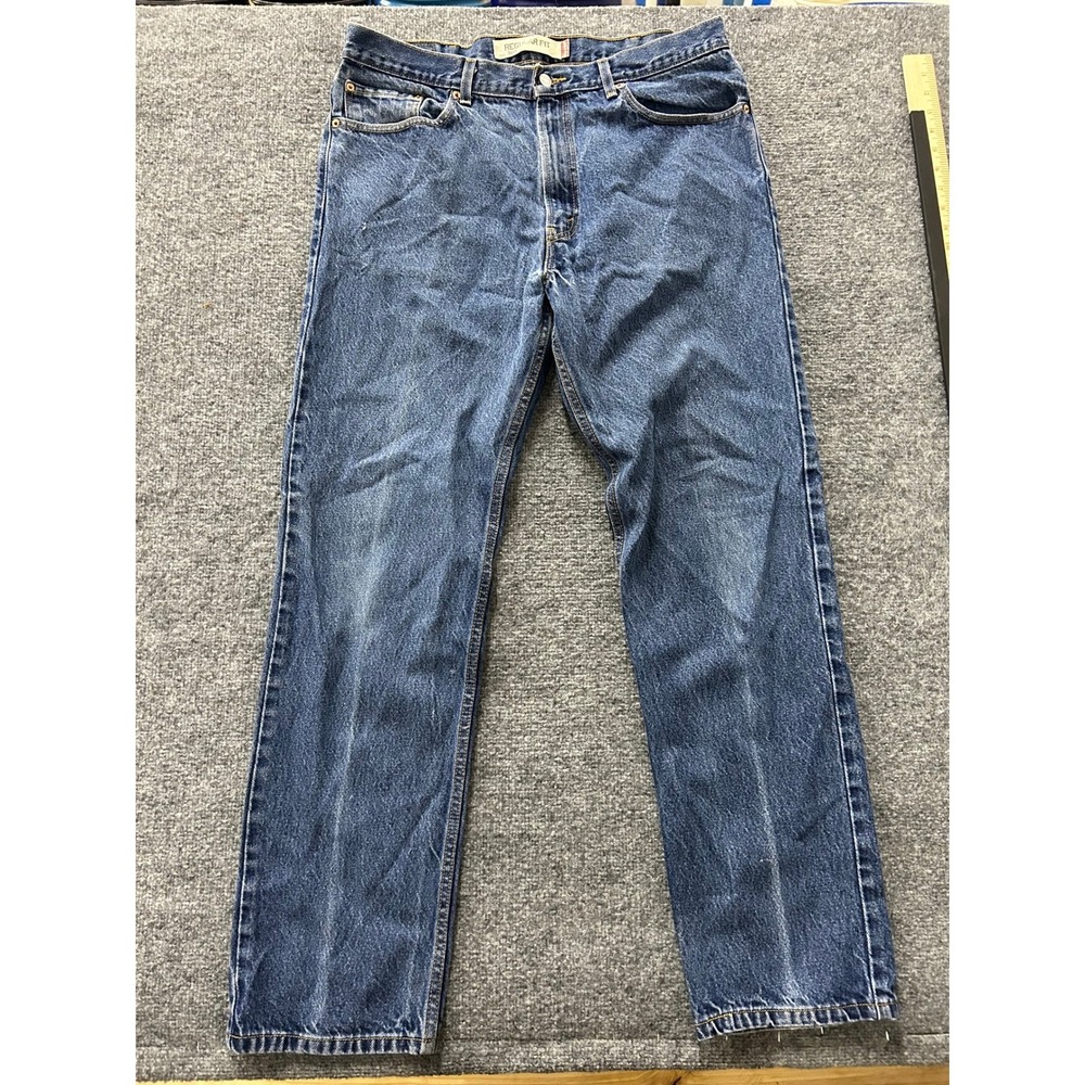 Levi's Jeans Mens Size 38x34 Blue 505 Regular Fit Straight Leg Denim Casual